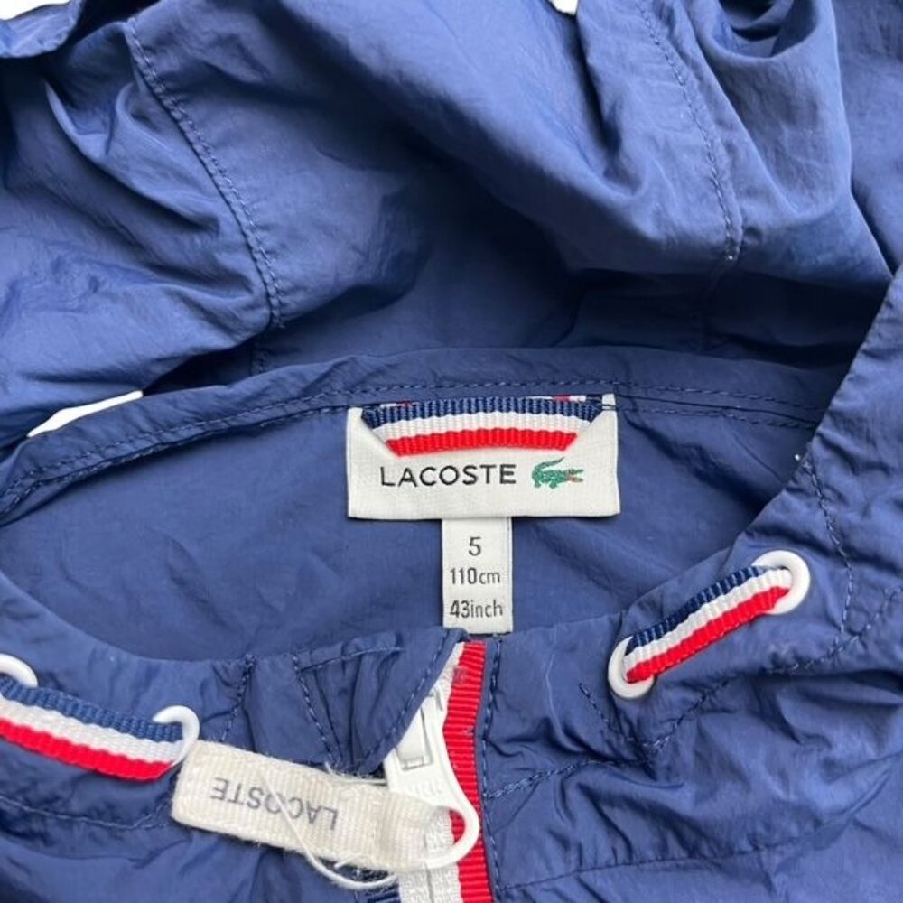 Lacoste Lightweight Windbreaker in Navy Blue Size 5 Years - Picture 5 of 5